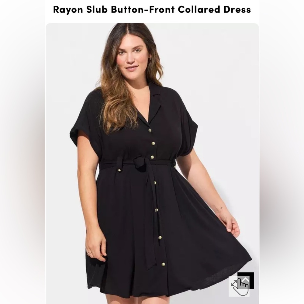 Torrid Never Worn Black button up dress